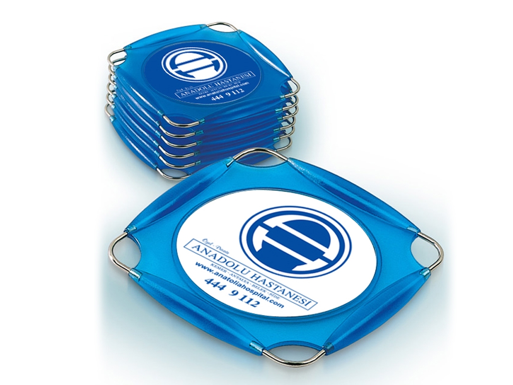 Renkli Plastik Bardak Altlığı